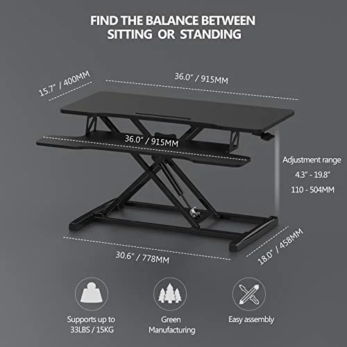 FITUEYES 36In Standing Desk Converter Review 2026