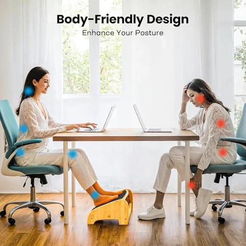 HUANUO Bamboo Under Desk Footrest Review